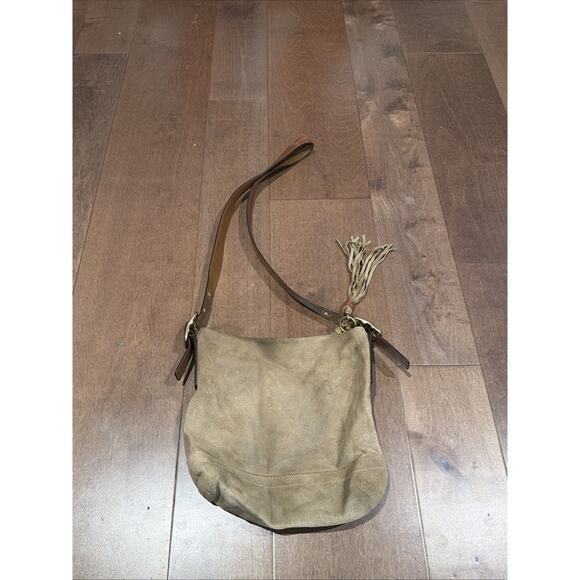 Vintage Coach Legacy Ergo Bag Brown Suede Leather Shoulder 9”x10” - Picture 1 of 5